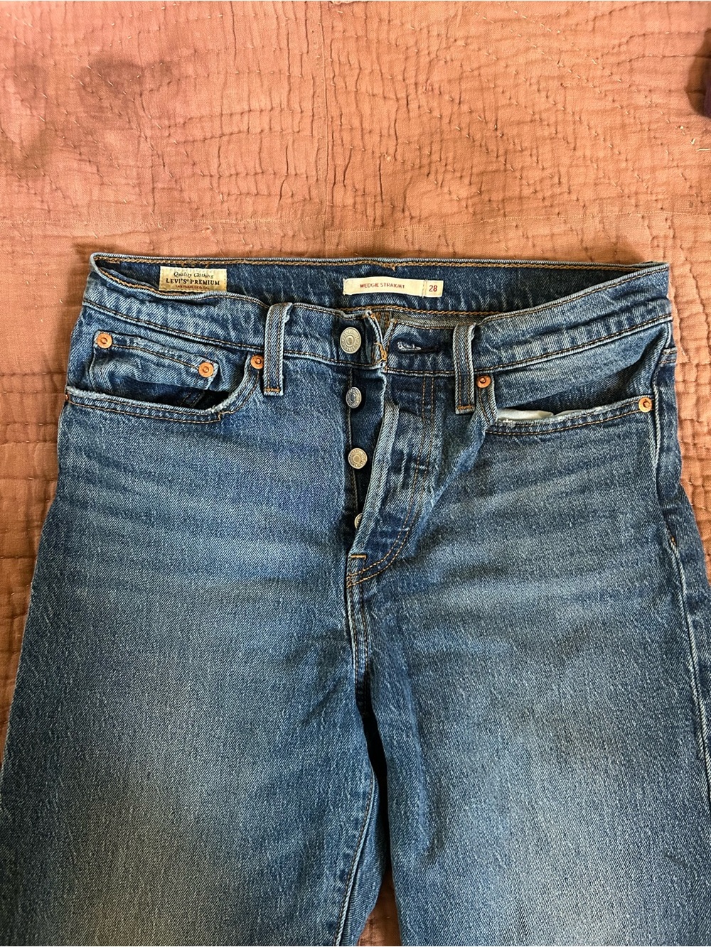 Levi's Women’s “Wedgie Straight Jeans” Button-Fly